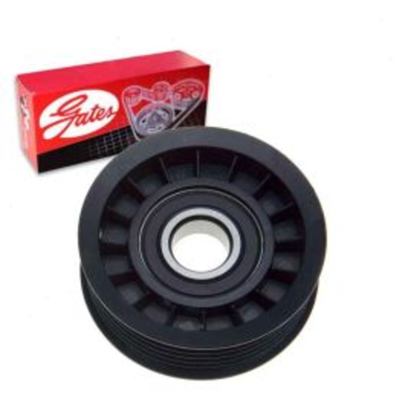 Gates DriveAlign Grooved Pulley Drive Belt Idler Pulley for 1996-2006 Chevrolet Express 2500 4.3L 5.0L 5.7L V6 V8