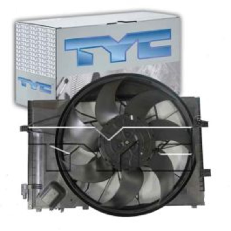 TYC Dual Radiator & Condenser Fan Assembly for 2001-2005 Mercedes-Benz C240