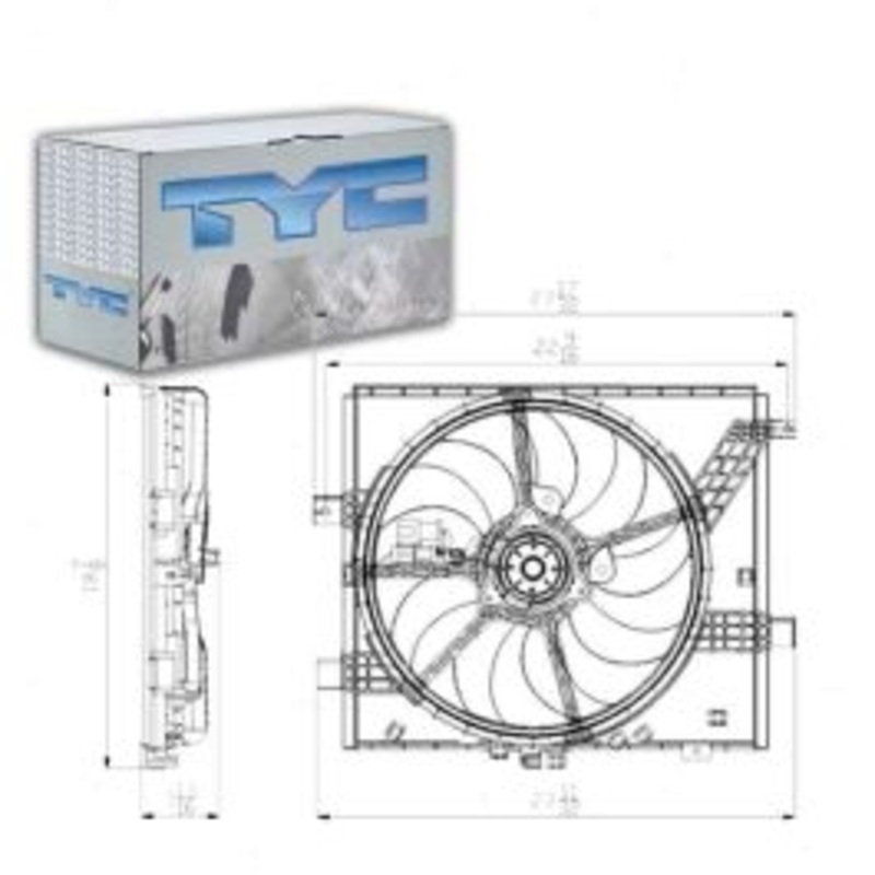 TYC Dual Radiator & Condenser Fan Assembly for 2014-2016 Nissan Note