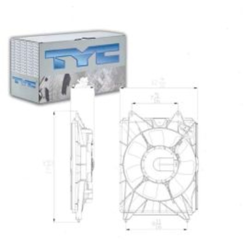 TYC Right AC Condenser Fan Assembly for 2013-2015 Acura ILX