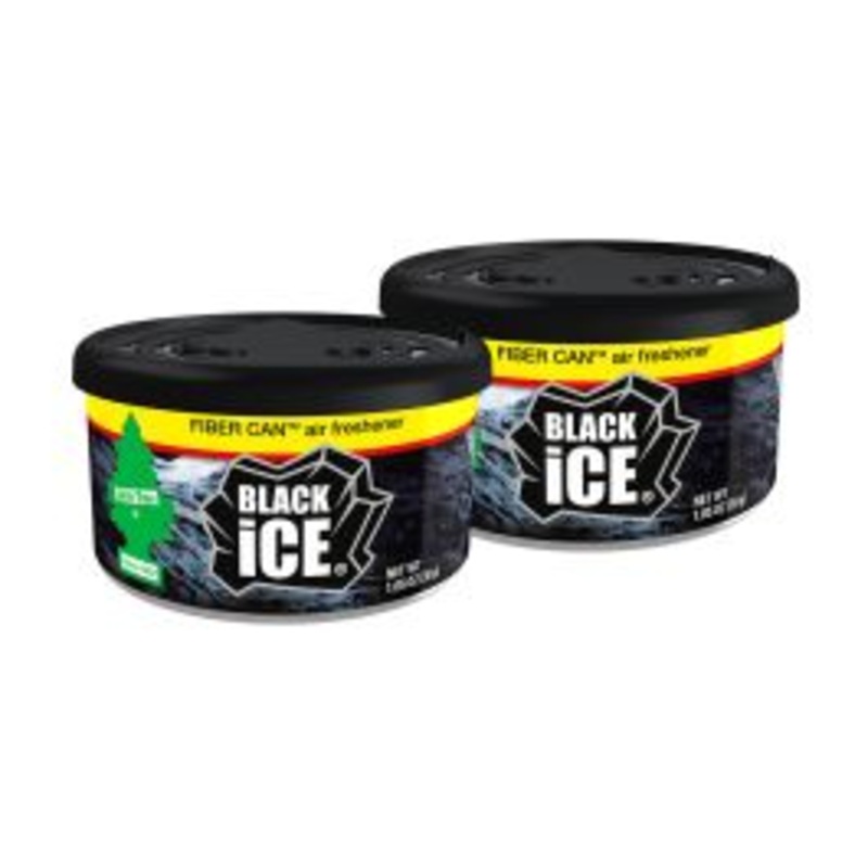 Little Trees Black Ice Fiber Can Air Freshener - Car and Home - 2 pack
